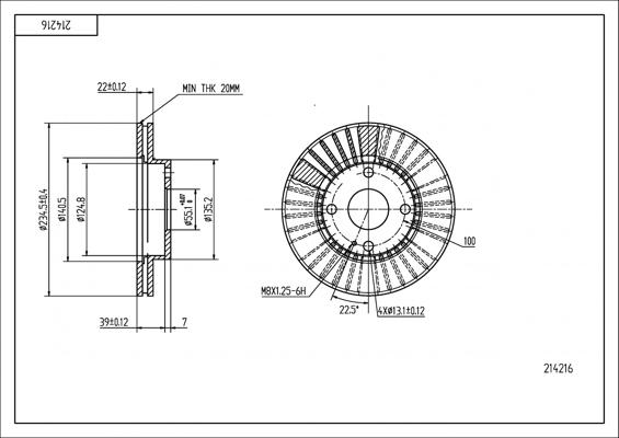 Hart 214 216 - Bremžu diski www.autospares.lv