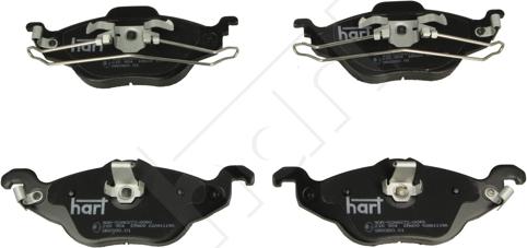 Hart 215 954 - Тормозные колодки, дисковые, комплект www.autospares.lv