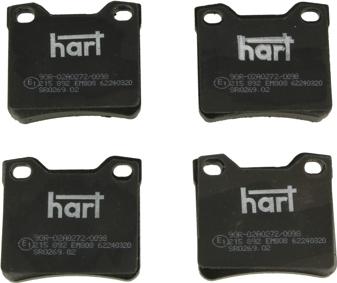 Hart 215 892 - Bremžu uzliku kompl., Disku bremzes www.autospares.lv