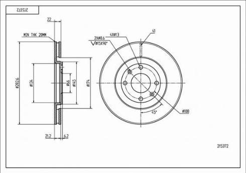 Hart 215 372 - Тормозной диск www.autospares.lv