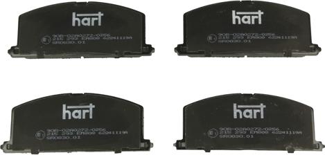 Hart 215 293 - Тормозные колодки, дисковые, комплект www.autospares.lv