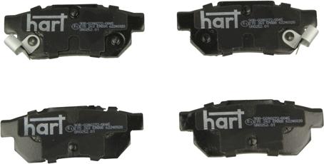 Hart 215 263 - Тормозные колодки, дисковые, комплект www.autospares.lv