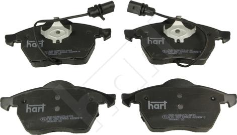 Hart 215 282 - Тормозные колодки, дисковые, комплект www.autospares.lv