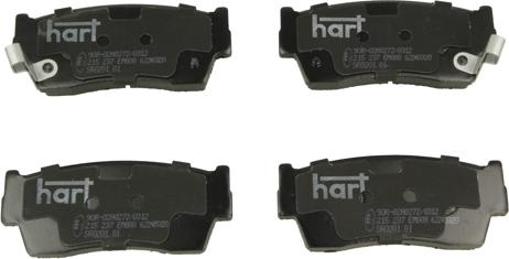 Hart 215 237 - Тормозные колодки, дисковые, комплект www.autospares.lv