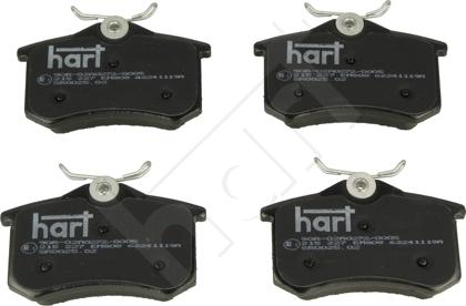 Hart 215 227 - Bremžu uzliku kompl., Disku bremzes www.autospares.lv