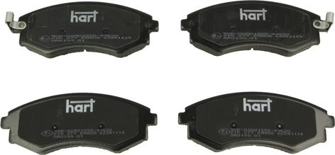 Hart 215 277 - Тормозные колодки, дисковые, комплект www.autospares.lv