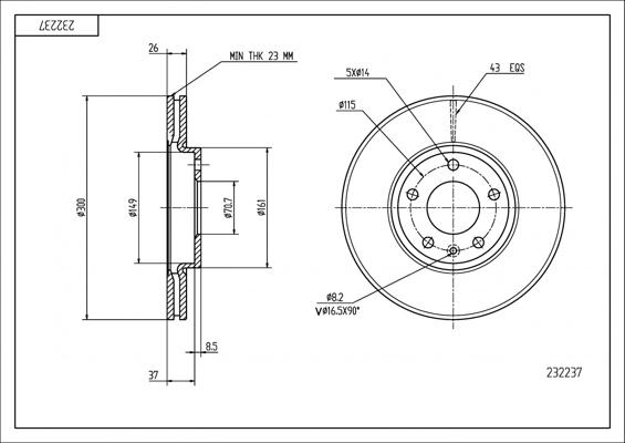 Hart 232 237 - Bremžu diski www.autospares.lv