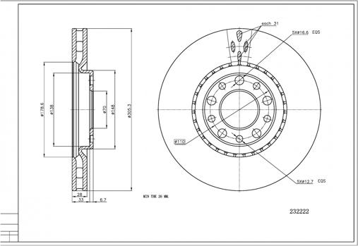 Hart 232 222 - Bremžu diski www.autospares.lv