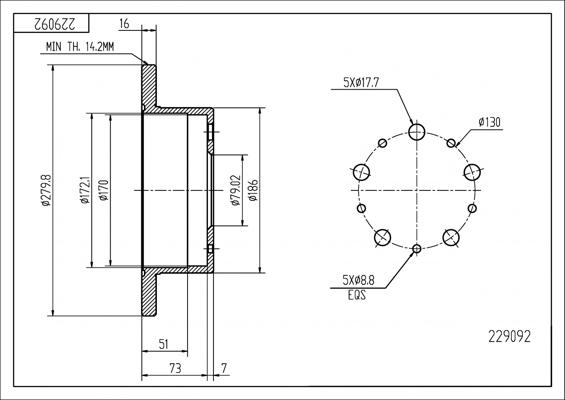 Hart 229 092 - Тормозной диск www.autospares.lv