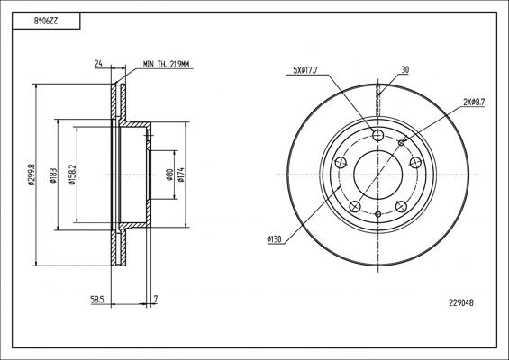 Hart 229 048 - Bremžu diski autospares.lv