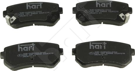 Hart 224 140 - Bremžu uzliku kompl., Disku bremzes www.autospares.lv