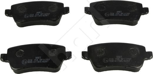 Hart 224 154 - Тормозные колодки, дисковые, комплект www.autospares.lv