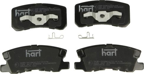 Hart 224 167 - Brake Pad Set, disc brake www.autospares.lv