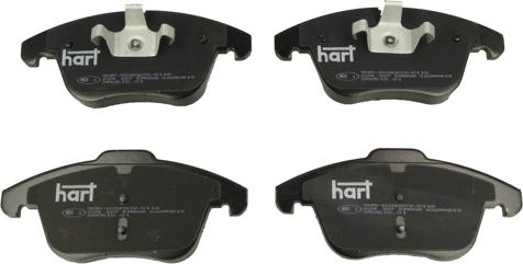 Hart 224 187 - Тормозные колодки, дисковые, комплект www.autospares.lv