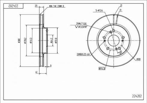 Hart 224 202 - Bremžu diski www.autospares.lv