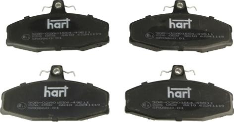 Hart 226 058 - Brake Pad Set, disc brake www.autospares.lv