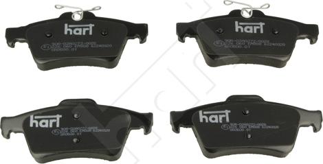 Hart 226 060 - Тормозные колодки, дисковые, комплект www.autospares.lv