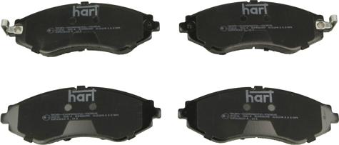 Hart 226 361 - Тормозные колодки, дисковые, комплект www.autospares.lv