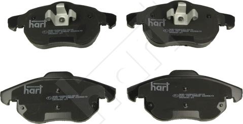 Hart 220 197 - Тормозные колодки, дисковые, комплект www.autospares.lv