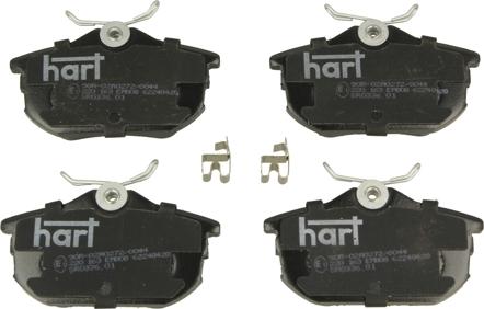 Hart 220 163 - Bremžu uzliku kompl., Disku bremzes www.autospares.lv