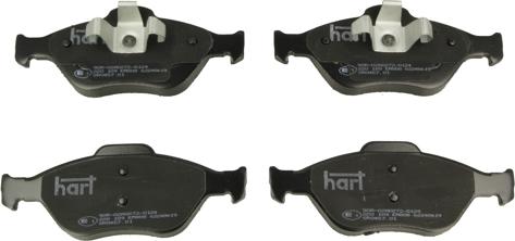 Hart 220 189 - Тормозные колодки, дисковые, комплект www.autospares.lv