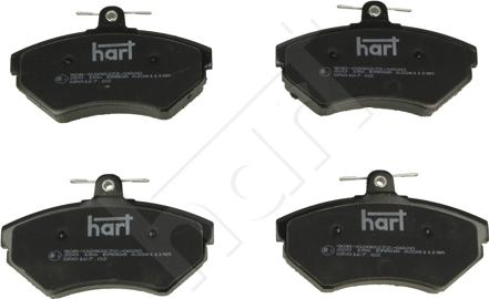 Hart 220 186 - Тормозные колодки, дисковые, комплект www.autospares.lv