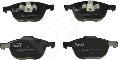 Hart 221 418 - Тормозные колодки, дисковые, комплект www.autospares.lv