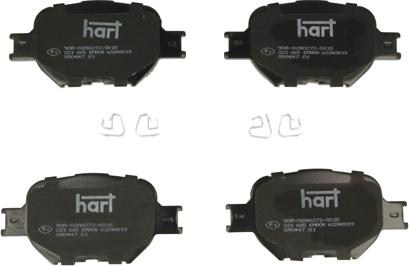 Hart 221 665 - Bremžu uzliku kompl., Disku bremzes www.autospares.lv