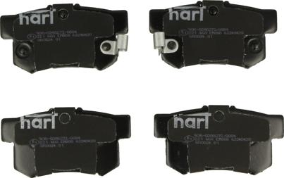 Hart 221 660 - Тормозные колодки, дисковые, комплект www.autospares.lv