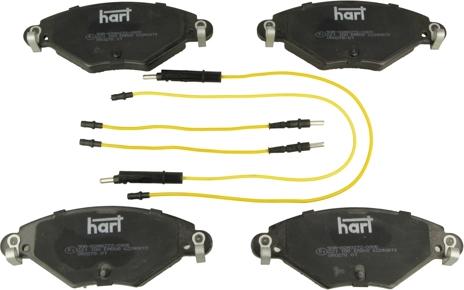 Hart 221 100 - Тормозные колодки, дисковые, комплект www.autospares.lv