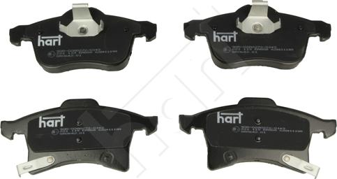 Hart 221 119 - Тормозные колодки, дисковые, комплект www.autospares.lv