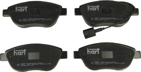 Hart 221 115 - Тормозные колодки, дисковые, комплект www.autospares.lv