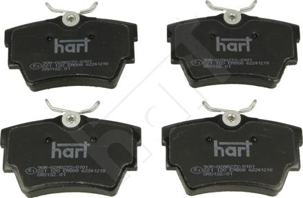 Hart 221 120 - Тормозные колодки, дисковые, комплект www.autospares.lv