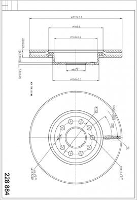 Hart 228 884 - Bremžu diski autospares.lv