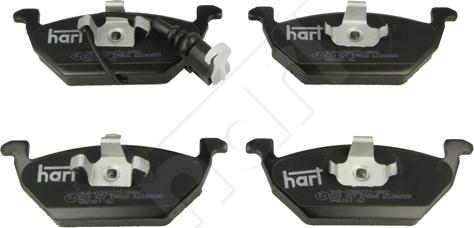 Hart 223 927 - Тормозные колодки, дисковые, комплект www.autospares.lv