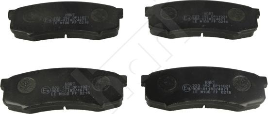 Hart 223 152 - Brake Pad Set, disc brake www.autospares.lv