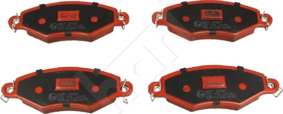 Hart 223 776 - Тормозные колодки, дисковые, комплект www.autospares.lv