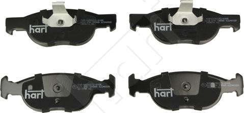 Hart 222 292 - Тормозные колодки, дисковые, комплект www.autospares.lv