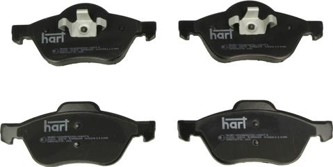 Hart 222 283 - Тормозные колодки, дисковые, комплект www.autospares.lv