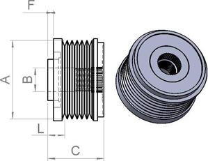 HC-Cargo 335281 - Pulley, alternator, freewheel clutch www.autospares.lv