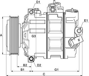 HC-Cargo 240939 - Kompresors, Gaisa kond. sistēma autospares.lv