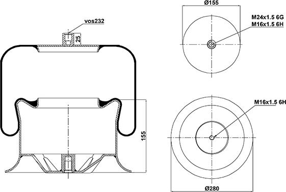 HD 020.4757.C21 - Bellow, air suspension www.autospares.lv