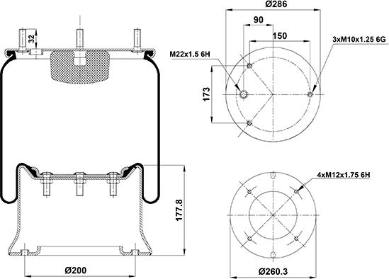 HD 020.811.C01 - Pneimoatsperes spilvens, Pneimopiekare autospares.lv