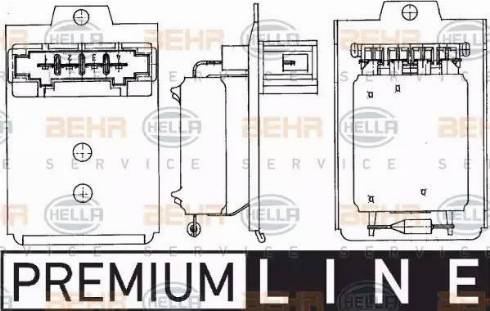 HELLA 9ML 351 303-261 - Rezistors, Salona ventilators autospares.lv