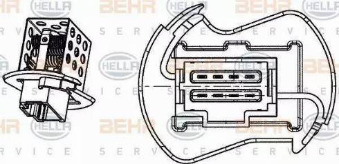 HELLA 9ML 351 332-251 - Rezistors, Salona ventilators www.autospares.lv