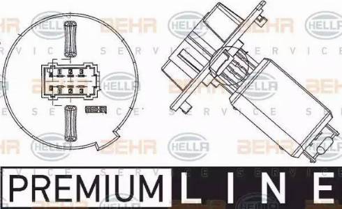 HELLA 9ML 351 321-551 - Rezistors, Salona ventilators www.autospares.lv