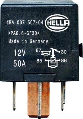 HELLA 4RA 007 507-041 - Relejs, Darba strāva www.autospares.lv