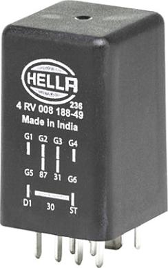 HELLA 4RV 008 188-491 - Блок управления, реле, система накаливания www.autospares.lv