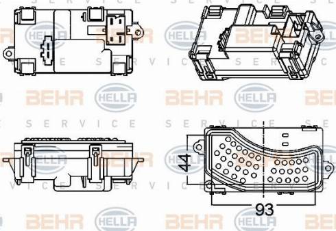 HELLA 5HL 351 000-794 - Regulators, Salona ventilators www.autospares.lv