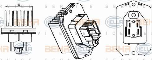 HELLA 5HL 351 321-764 - Регулятор, вентилятор салона www.autospares.lv